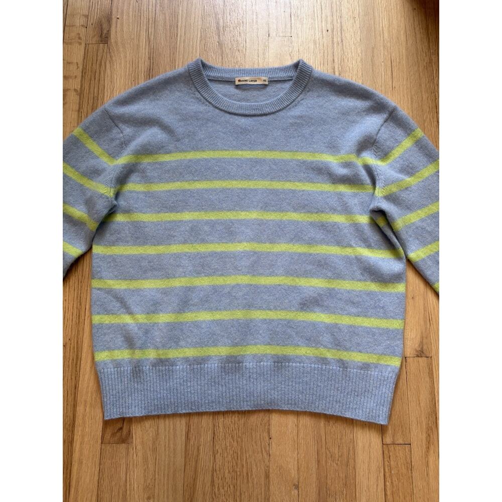 Marine Layer Harper Cashmere Sweater XS Layered Luxury Cabincore Workwear - Picture 2 of 9